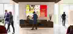 unisee invisimount in a corporate lobby context lcd video wall