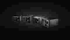 family picture of four models, dark background