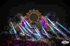 UDX 30K 3D-mapping application by CPL on the 2-day Elrow Town rave festival
