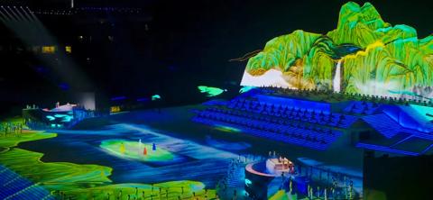 Customer story pictures 
100th anniversary of Communist Party China
Projection mapping with 150 UDX-4K40