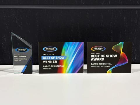 Barco residential awards at cedia for heimdall, freya, runar and vali nt-i 2026