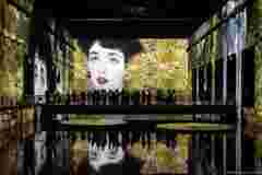 projection mapping in Bassins de Lumières, Bordeaux, France, created by Culturespaces