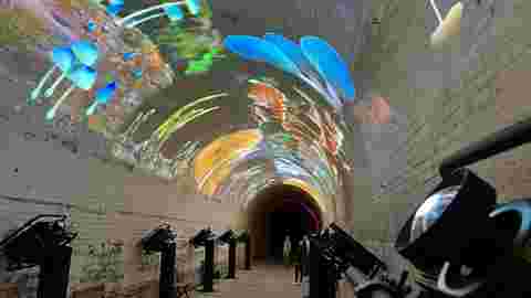 HIDDEN SLEEP’S HILL TUNNEL AWAKENS AT ADELAIDE FRINGE 24 WITH MESMERIZING VISUAL mapping INSTALLATION using BARCO G62 and UDM projectors