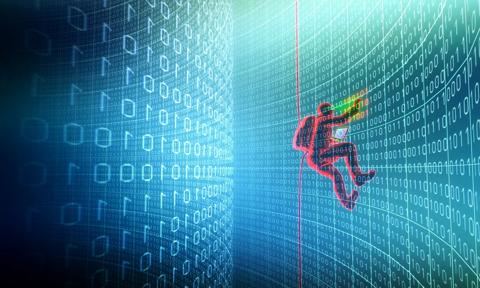 blog post stock image hacker climbing digital wall