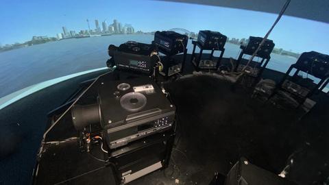 Full speed ahead for immersive seafarer education at EVERGREEN MARINE CORP with Barco FL40 projectors