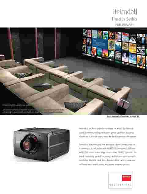 heimdall projector f400 for residential home theater cinema spec sheet specsheet