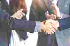 Handshake of business partners