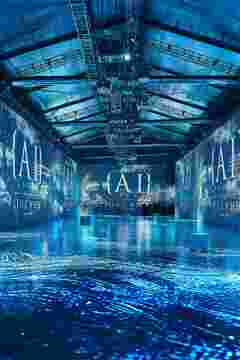customer story pictures of Ouchhh Studio’s epic Wisdom of AI Light exhibition at the Illuminate Adelaide 2022