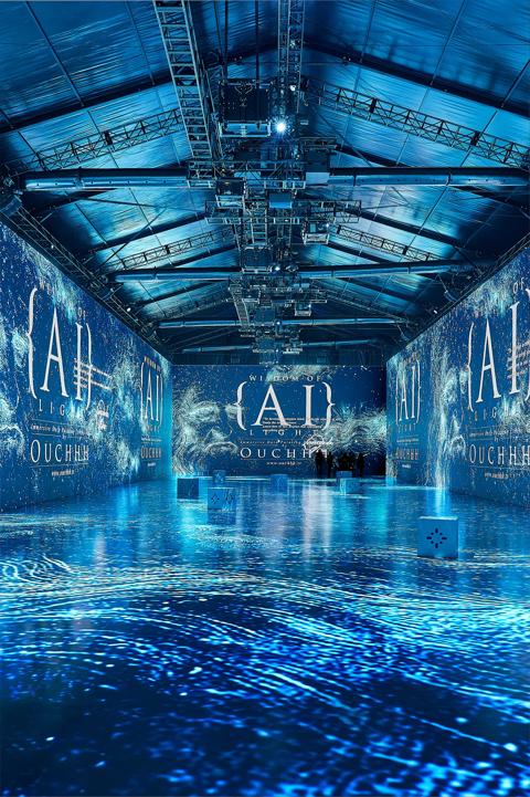 customer story pictures of Ouchhh Studio’s epic Wisdom of AI Light exhibition at the Illuminate Adelaide 2022