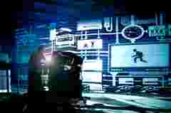 Kortrijk Club of the Future projection mappings in industrial hall transformed into immersive dance floor