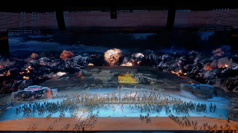 Customer story pictures 
100th anniversary of Communist Party China
Projection mapping with 150 UDX-4K40