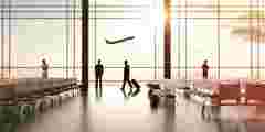 Airport security and surveillance stock images