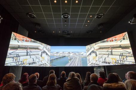 visitor center Port of Zeebrugge, with Barco projection and ClickShare