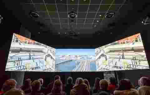 visitor center Port of Zeebrugge, with Barco projection and ClickShare