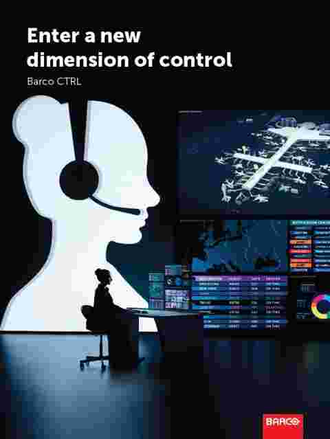 Cover of barco ctrl brochure enter a new dimension of control room software