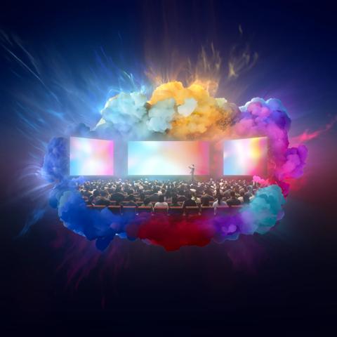 Expanding the Experience - Corporate presentation campaign visual for Corporate live events segment