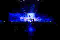 Kortrijk Club of the Future projection mappings in industrial hall transformed into immersive dance floor