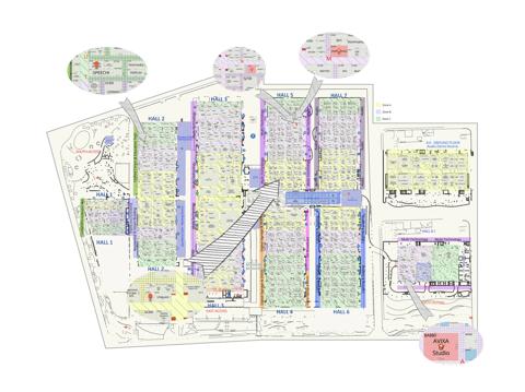 Floorplan ISE 2025 Barco control rooms partner booths