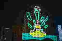 Pictures from projection mapping on Shanghai Broadway Mansion for World Mental Health Day 2022 (customer reference)