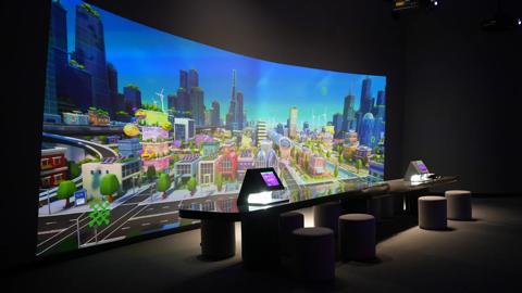 ALEM AI International Center for Artificial Intelligence in Astana, Kazakhstan powered by Barco I600 and G100 projectors