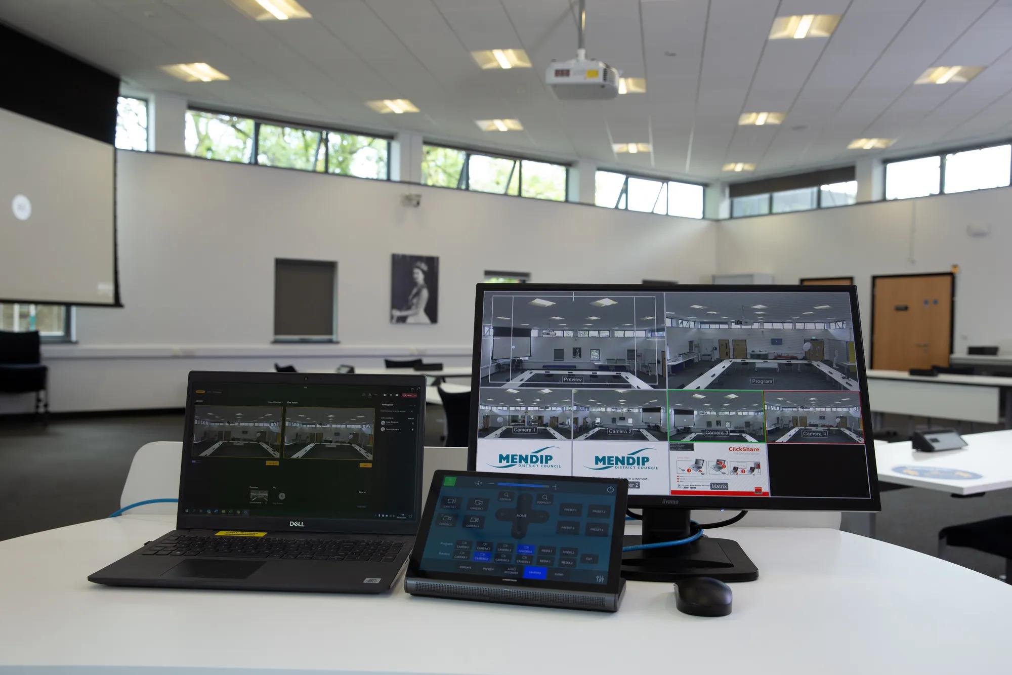 Seamless hybrid meetings for the Mendip District Council (UK) Barco