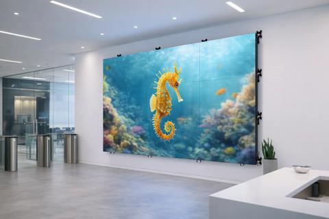 Barco UniSee 500+ lcd video wall corporate lobby and control room