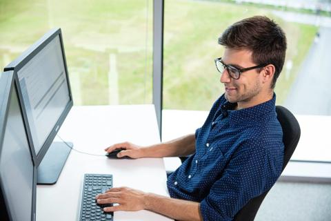 A PACS manager maintaining medical displays