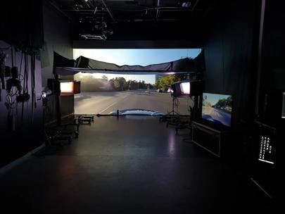 Customer story pictures
TV studio / movie studio in Norway
UDX projection backdrop specialized for production of car scene / car scenes