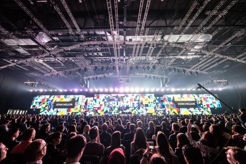 Barco UDX-4K32 projectors at an Adobe Summit