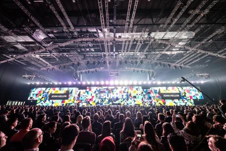 Barco UDX-4K32 projectors at an Adobe Summit