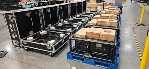 QDX projectors in Fuse warehouse