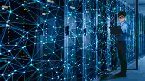 network server room man