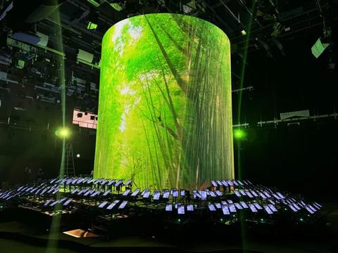 TechWorld pavilion (Taiwan) at World Expo 2025 in Osaka with 360° projection by Barco projectors