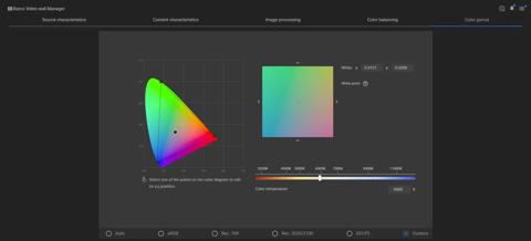video wall manager changing primary colors infinipix led video walls processor