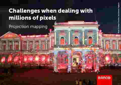 Download our projection mapping e-book - Challenges when dealing with millions of pixels