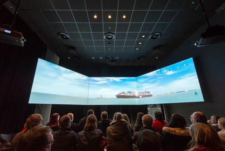 visitor center Port of Zeebrugge, with Barco projection and ClickShare