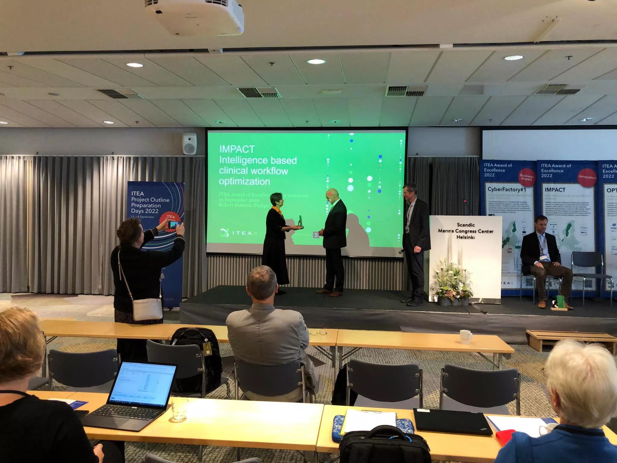 Picture of the ITEA award ceremony in Helsinki