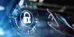 Security image of lock secure opening stock