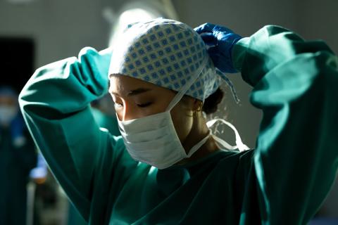 Surgeon in an operating room