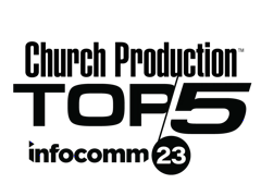 Church Production logo for selecting the G50 as Top 5 InfoComm 2023 products for churches