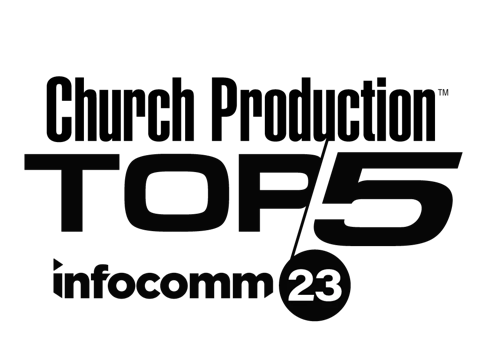 Church Production logo for selecting the G50 as Top 5 InfoComm 2023 products for churches