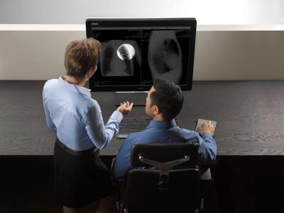 SpotView on x-ray chest study