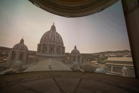 Customer story pictures for Immersive wonders at the Vatican Basilica with I600 projectors Copyright Dadada Studio