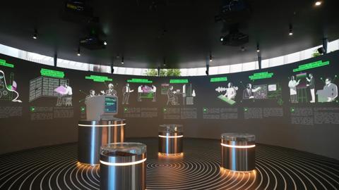 ALEM AI International Center for Artificial Intelligence in Astana, Kazakhstan powered by Barco I600 and G100 projectors