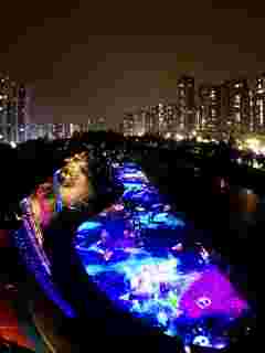 Customer story pictures projection mapping Jiang'an River floor projection