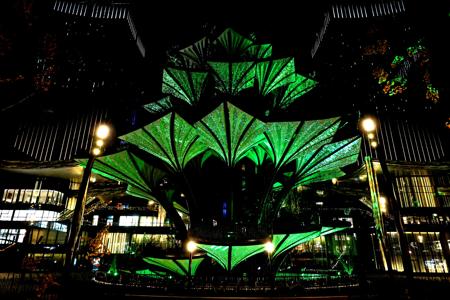 Pictures for customer story projection mapping XiAn Tree/Tree of Life in China with Barco UDX and G100 projectors
