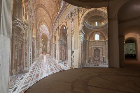 Customer story pictures for Immersive wonders at the Vatican Basilica with I600 projectors Copyright Dadada Studio