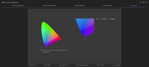 video wall manager changing primary colors infinipix led video walls processor