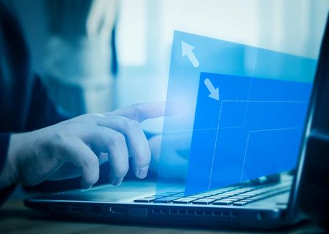 Adobe stock picture for aspect ratio showing blue screen in different sizes