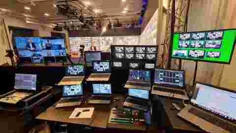 Behind the scenes of a virtual event production with E2 image processing